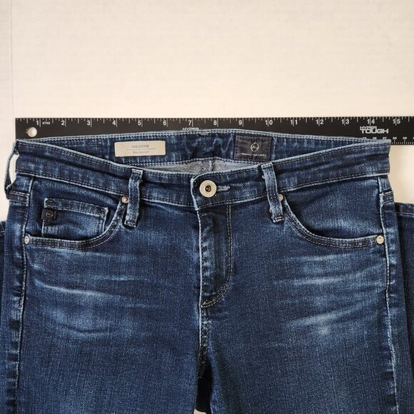 Ag Adriano Goldschmied The Stevie Slim Straight Jean Womens 27 Blue Stretch - Picture 4 of 9